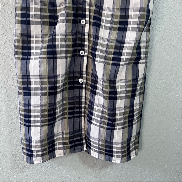 Veronica Beard Plaid Shirt Dress Belted Midi Button Front Long - Picture 6 of 14